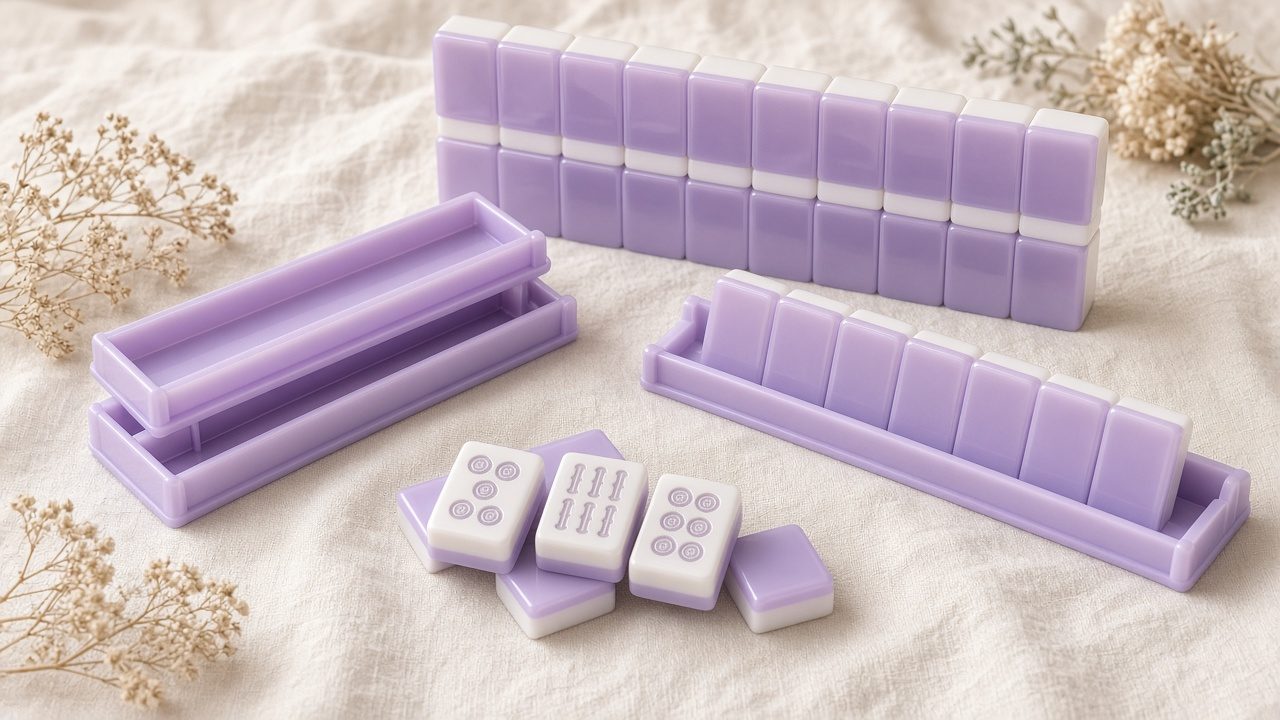 Set Lavanda: fichas y racks color lila